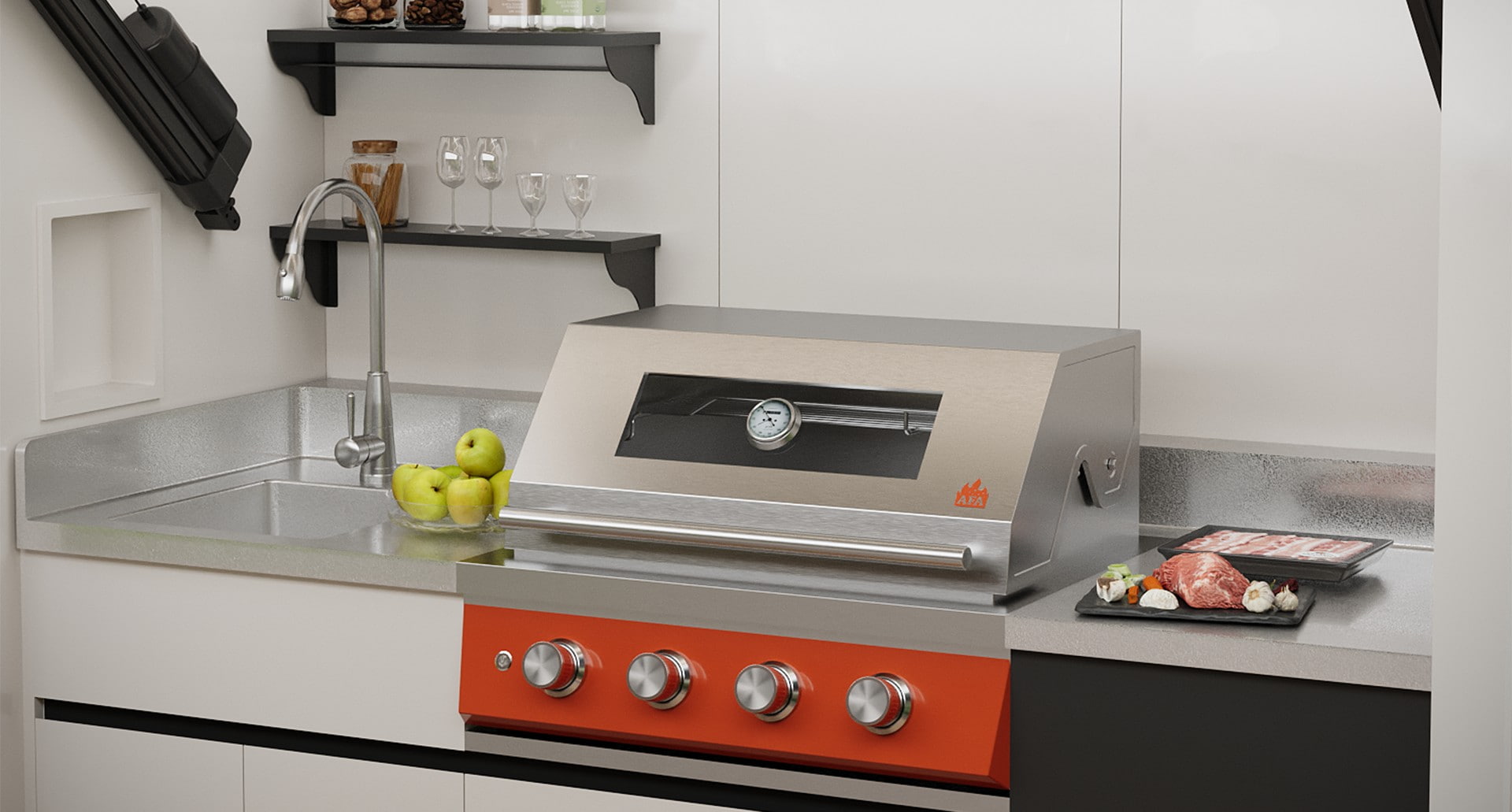 Grill BBQ Terbina Dalam 30