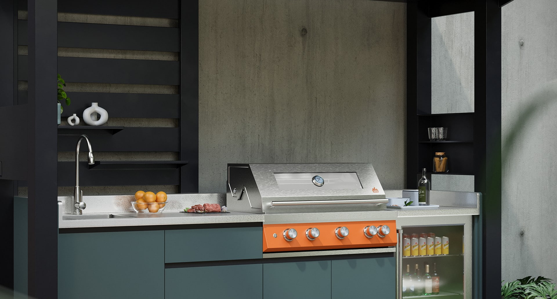 Grill BBQ Terbina Dalam 36