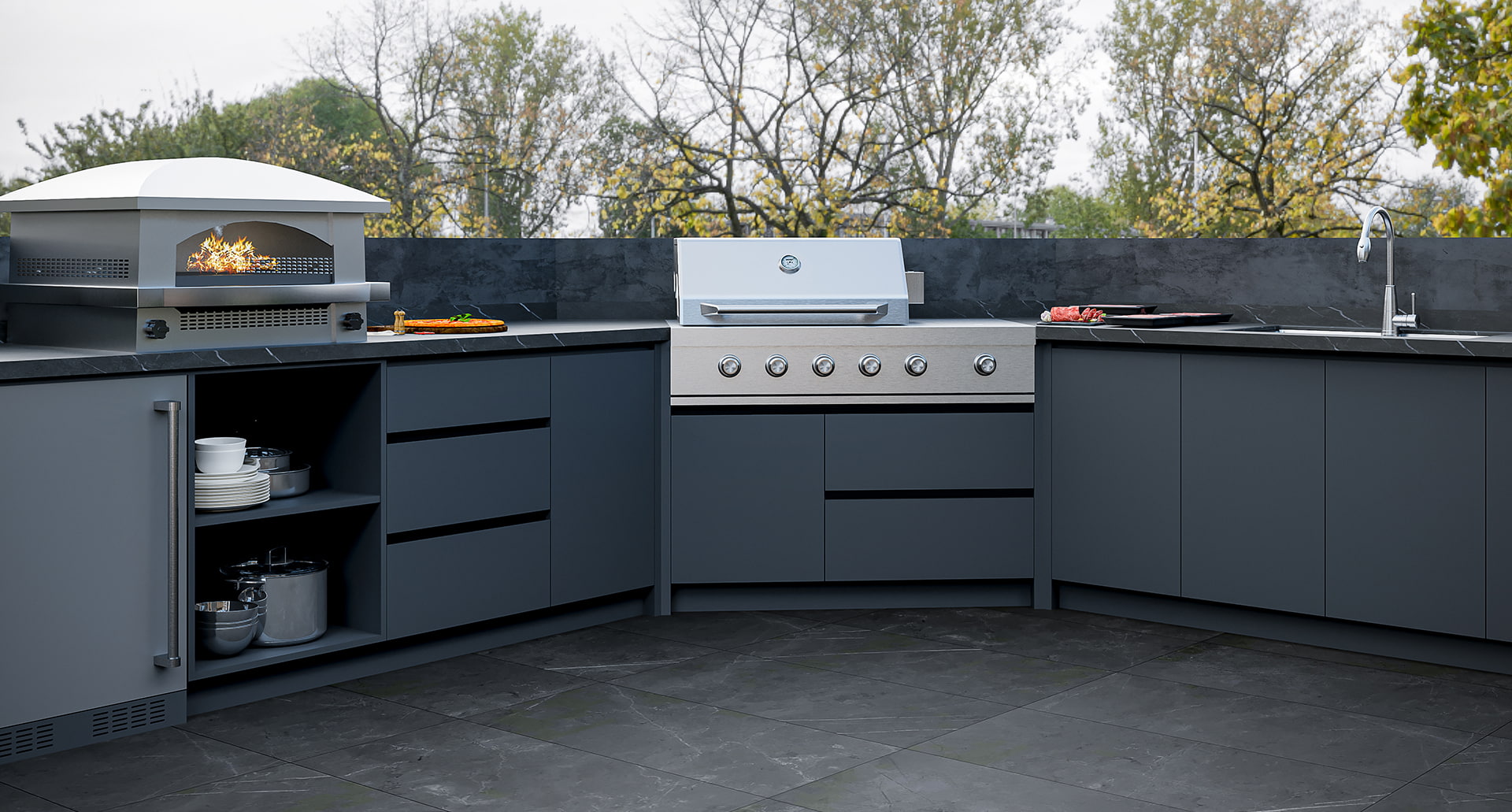 Kabinet Dapur Luar BERBENTUK DIAMOND