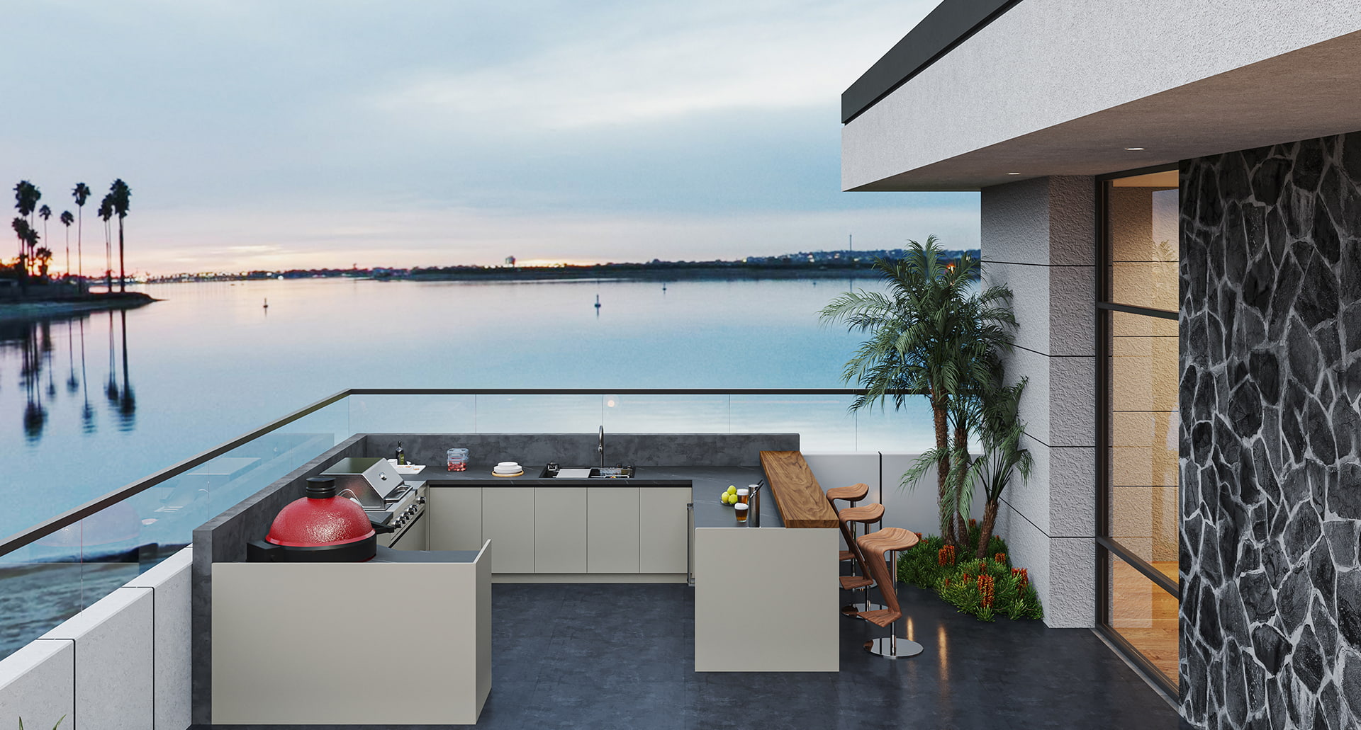 Kabinet Dapur Luar BERBENTUK U